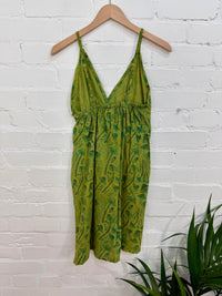 Mushroom Print Short Strappy Dress