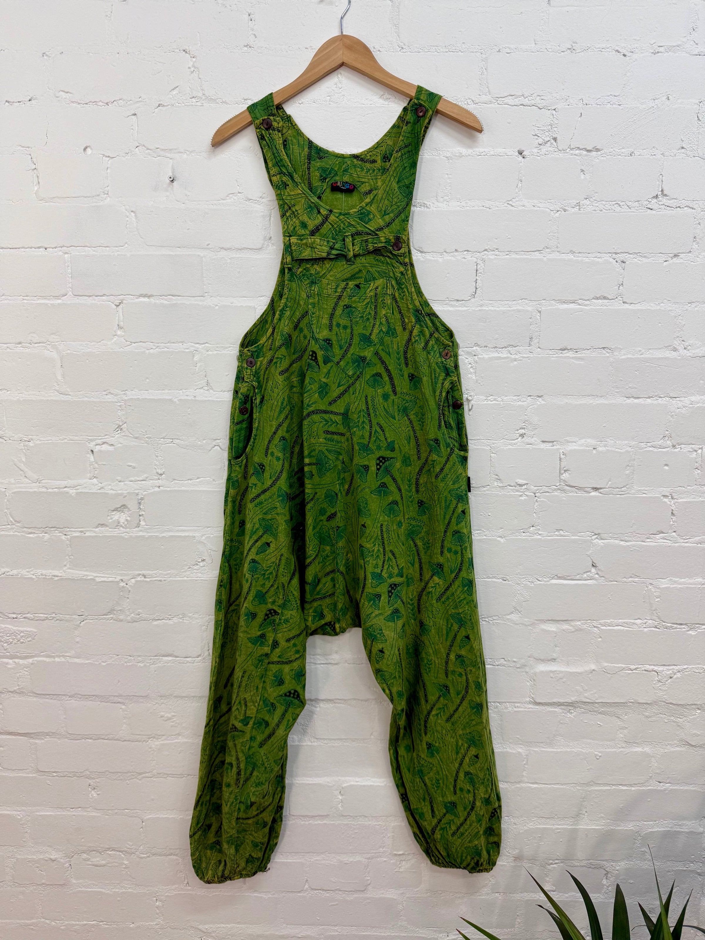 Mushroom Print Dungarees