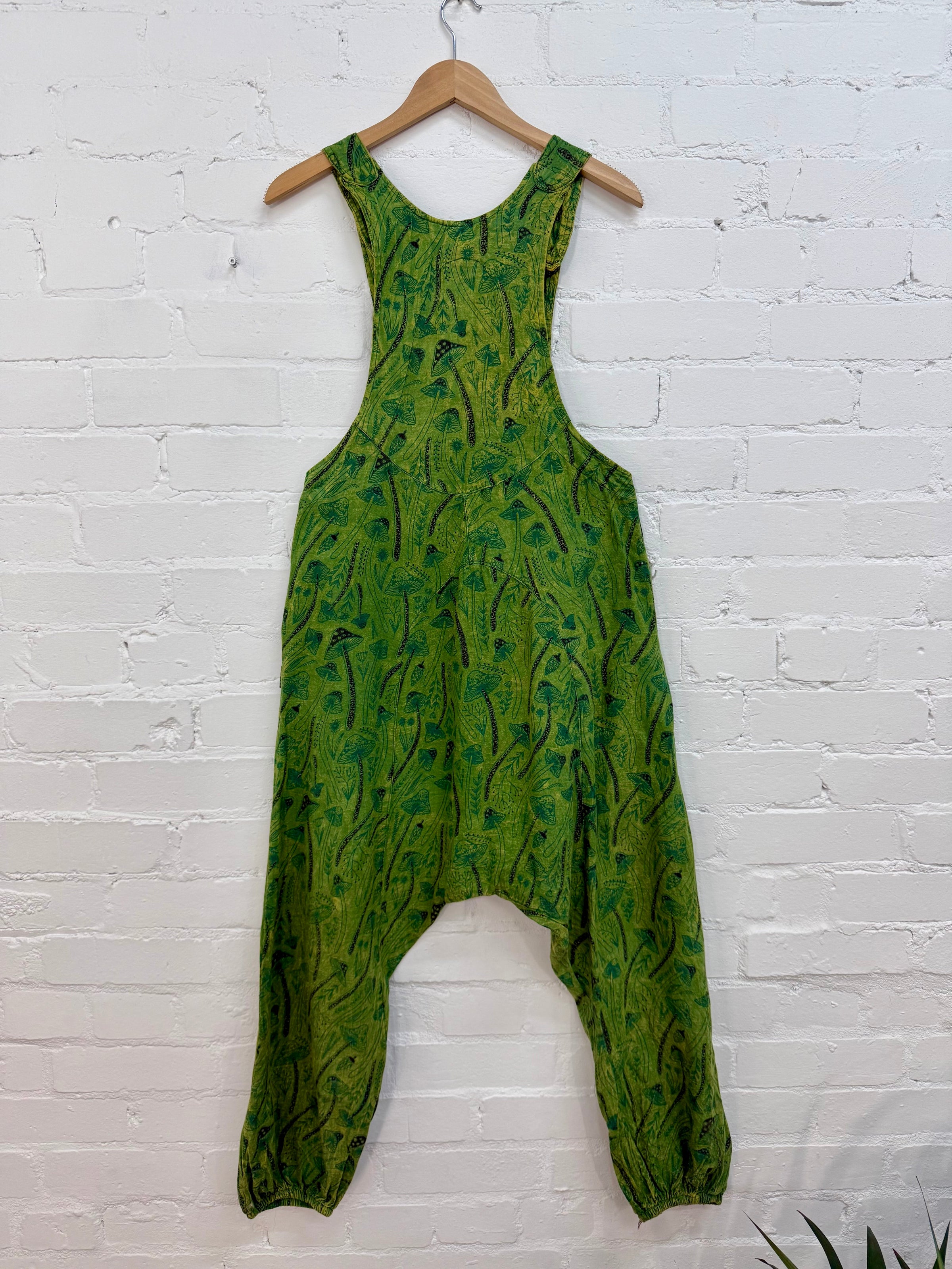 Mushroom Print Dungarees