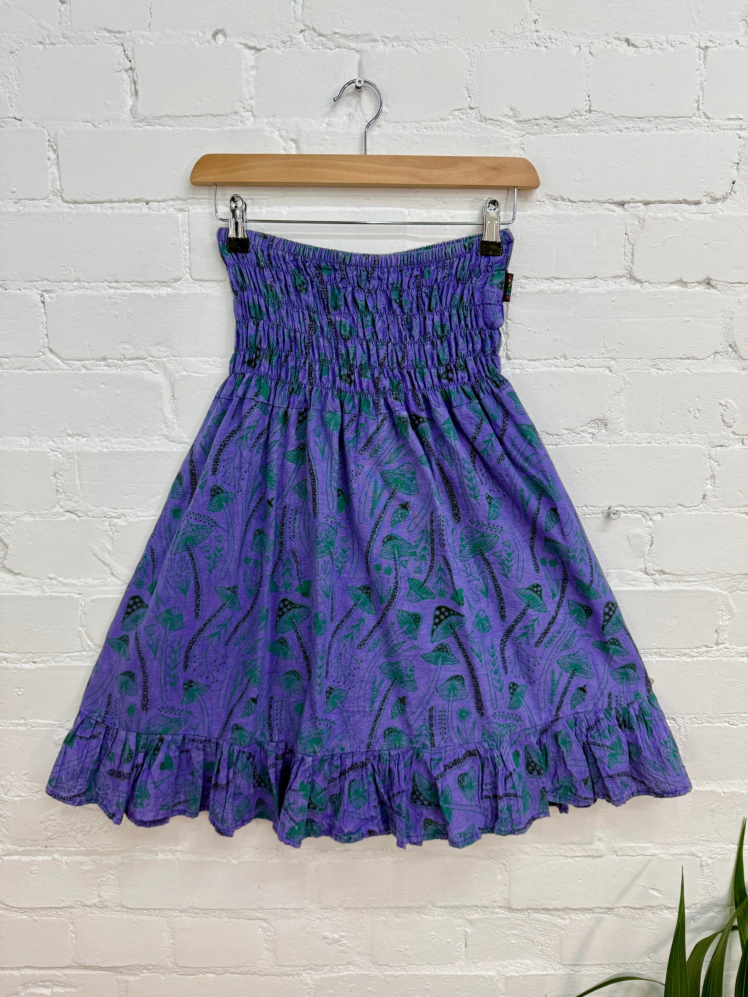 Mushroom Print Elasticated Skirt