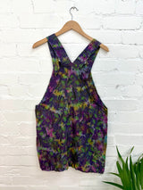 Tie Dye Mushroom Print Short Dungaree Dress