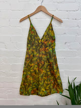 Tie Dye Mushroom Print Short Strappy Dress