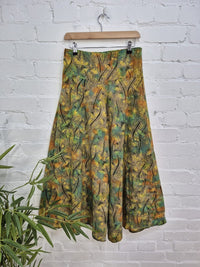Tie Dye Mushroom Print Wide Leg Trousers