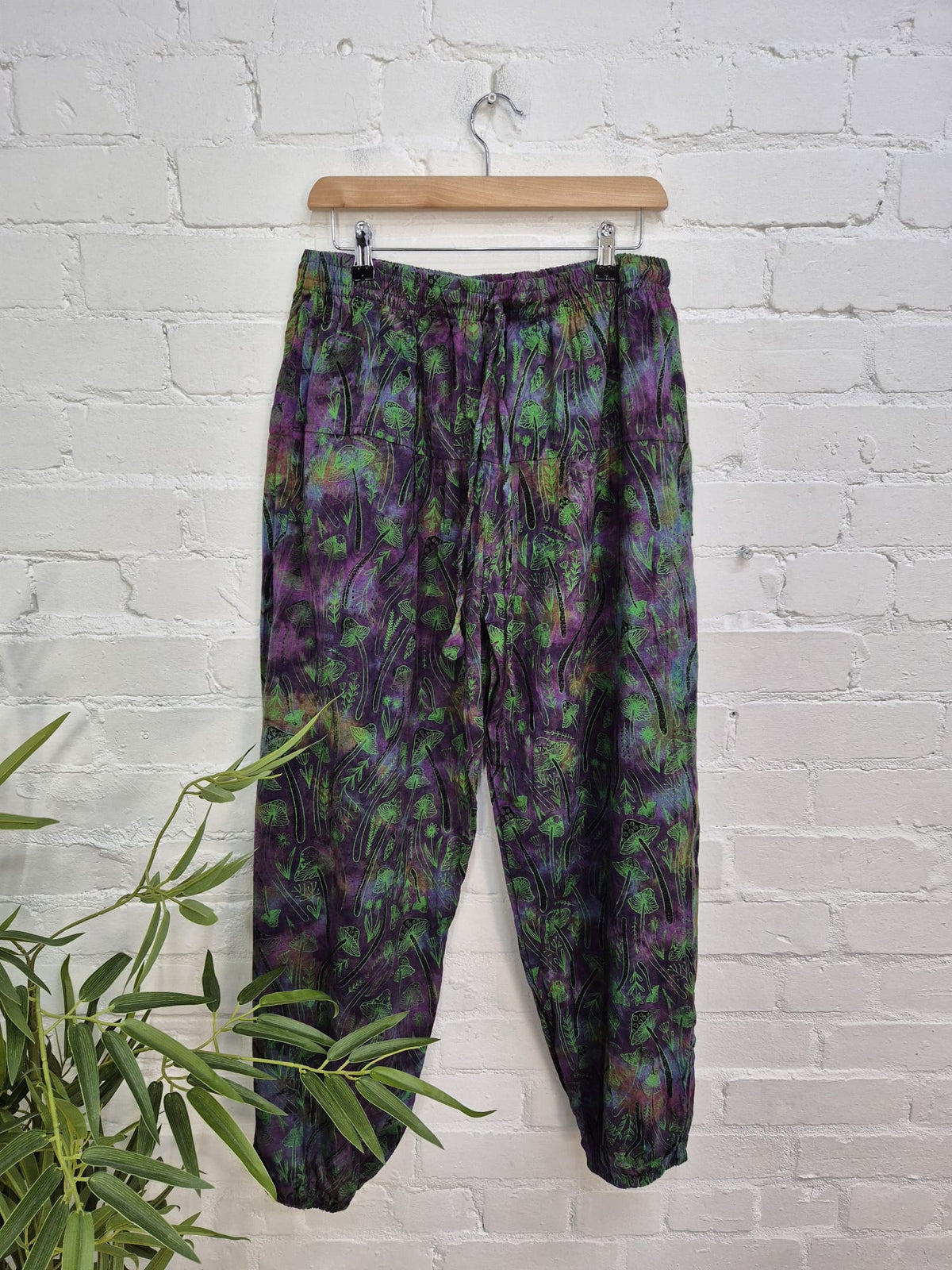 Tie Dye Mushroom Print Harem Trousers
