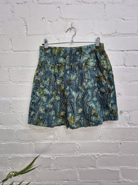 Tie Dye Mushroom Print Shorts
