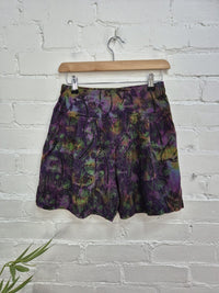 Tie Dye Mushroom Print Shorts