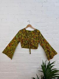 Tie Dye Mushroom Print Tie Top