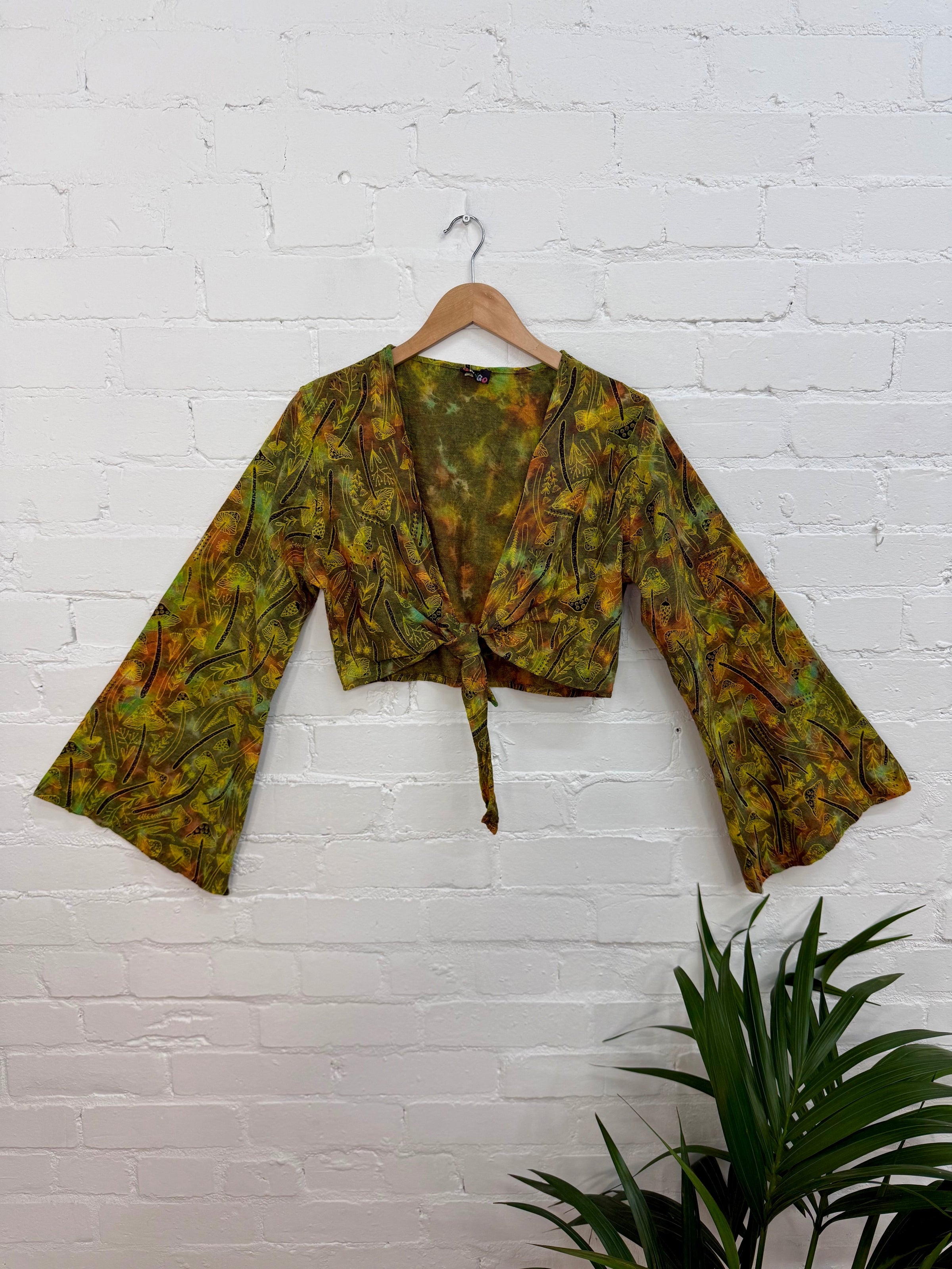 Tie Dye Mushroom Print Tie Top