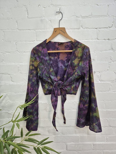 Tie Dye Mushroom Print Tie Top