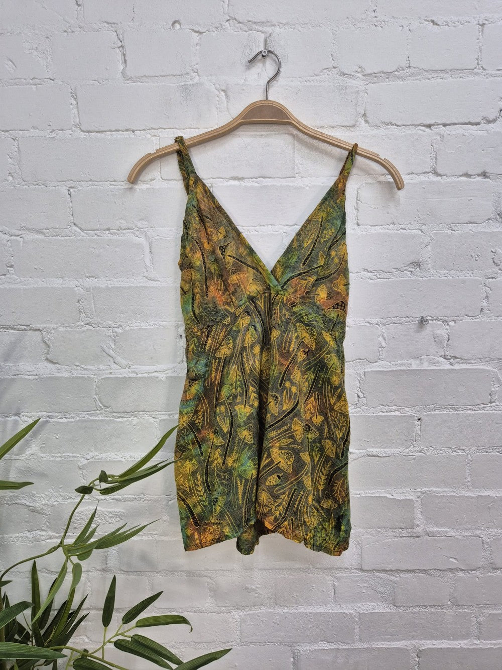 Tie Dye Mushroom Print Strappy Vest