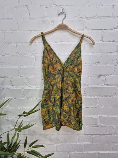 Tie Dye Mushroom Print Strappy Vest