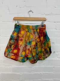 Tie Dye Flower Print Shorts