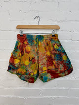 Tie Dye Flower Print Shorts