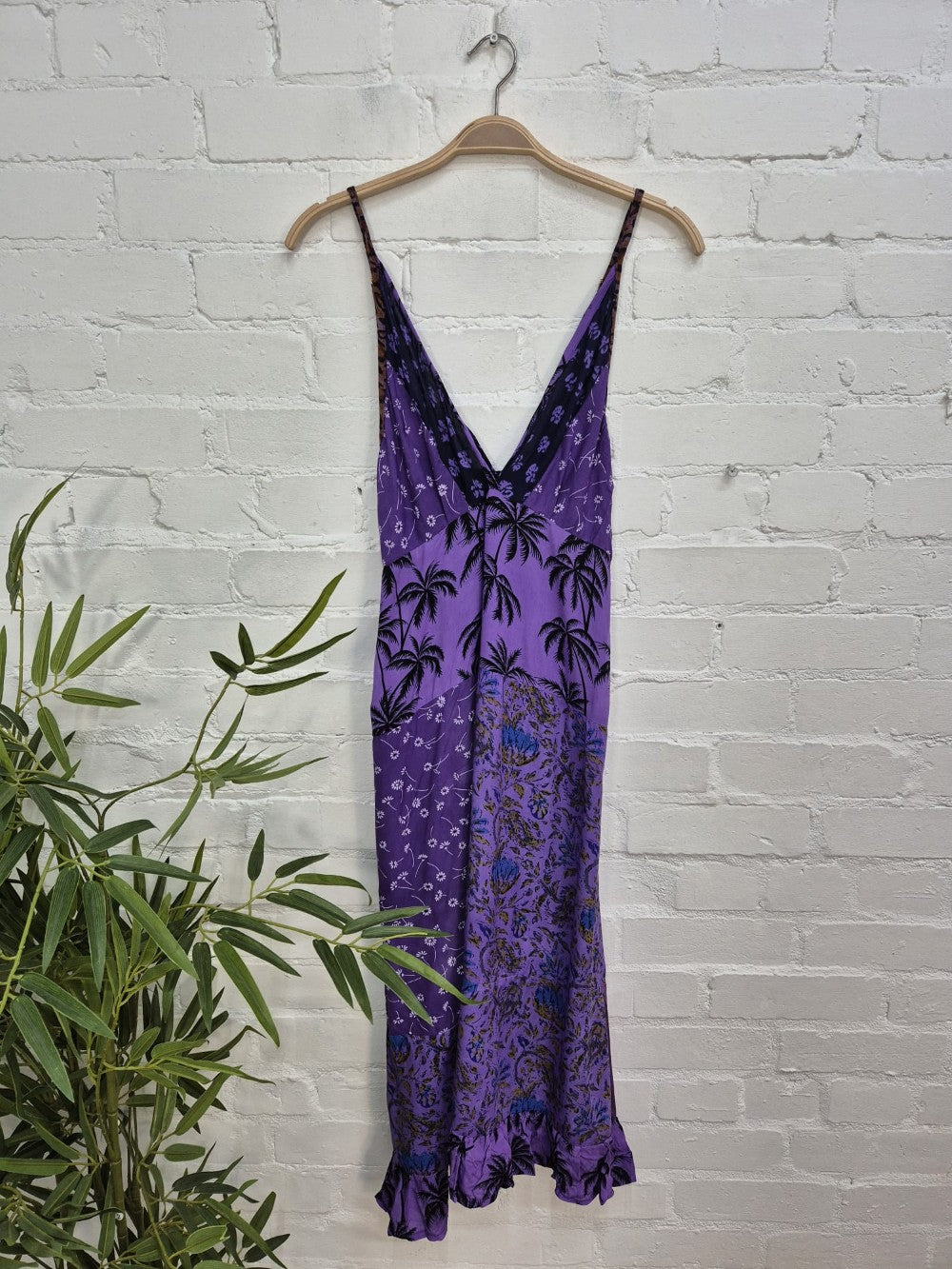 Patchwork Floral Strappy Long Dress