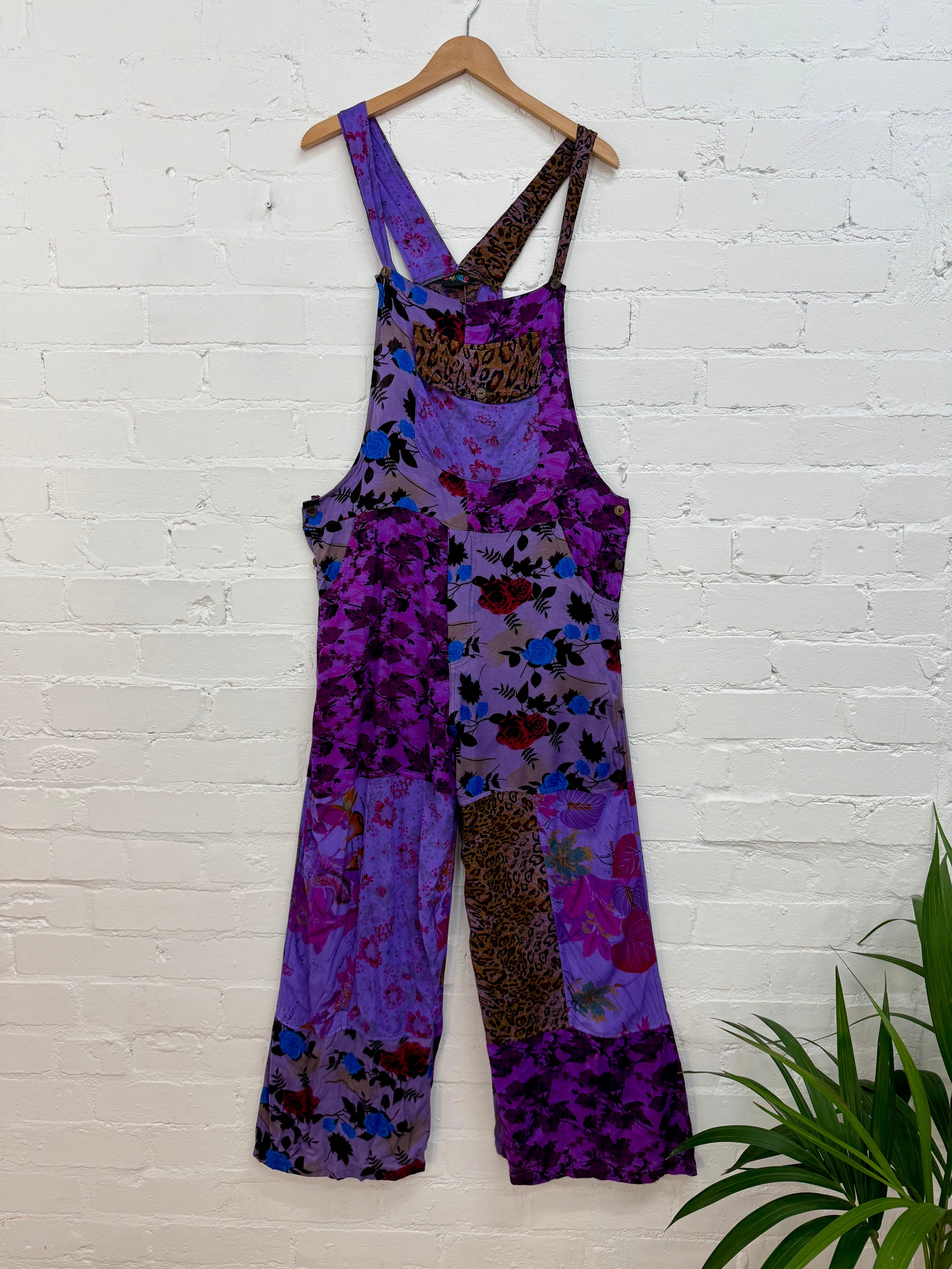 Patchwork Floral Dungarees