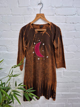 Moon Long Sleeve Short Dress