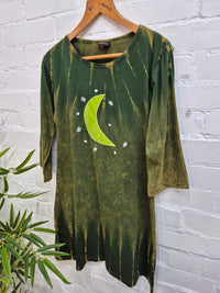 Moon Long Sleeve Short Dress