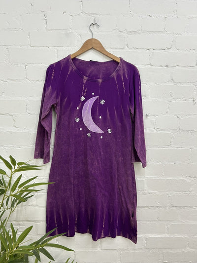 Moon Long Sleeve Short Dress