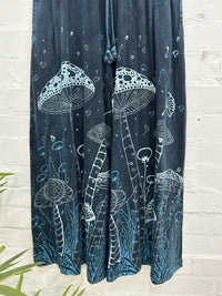 Mushroom Print Wide Trousers