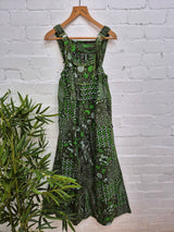 Printed Long Dungarees Wide Leg