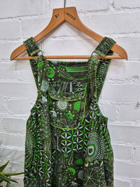 Printed Long Dungarees Wide Leg