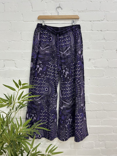 Printed Wide Leg Trousers