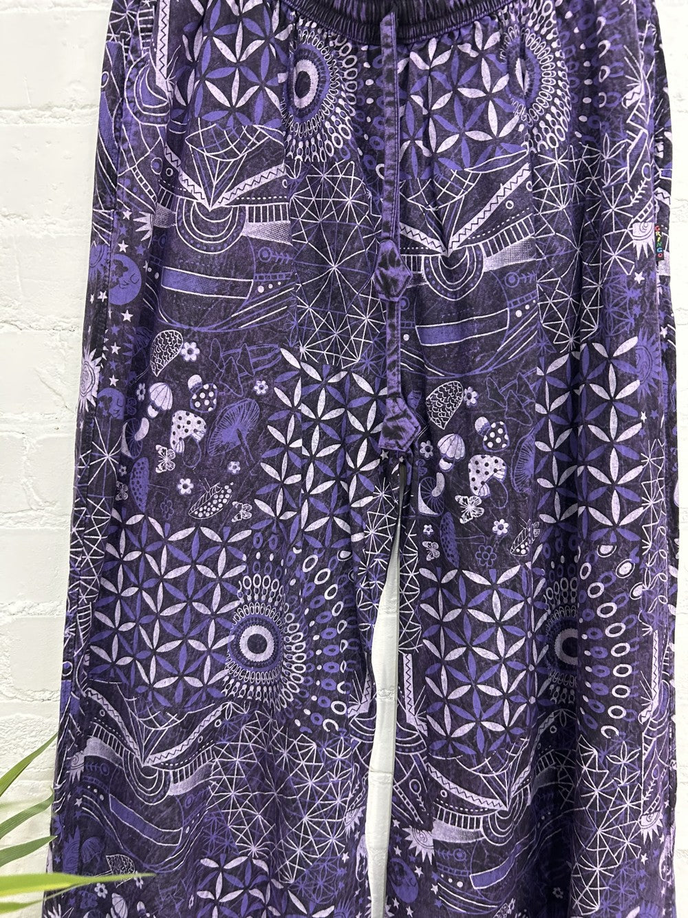 Printed Wide Leg Trousers