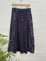 Printed and Flower Long Skirt