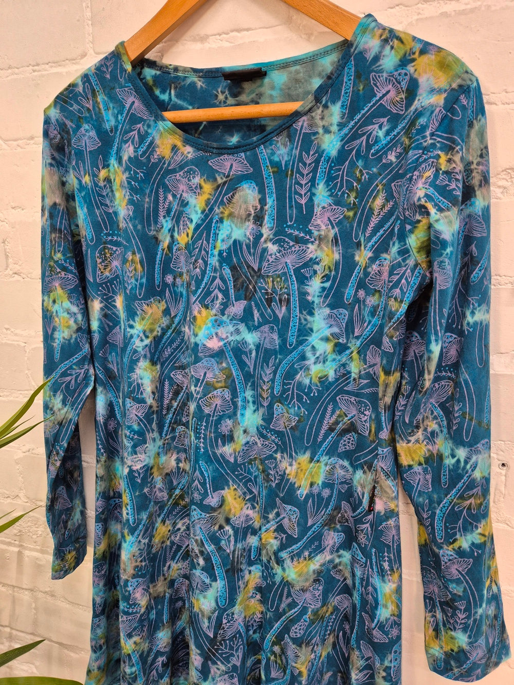 Mushroom Long Sleeve Short Dress