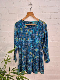 Mushroom Long Sleeve Short Dress