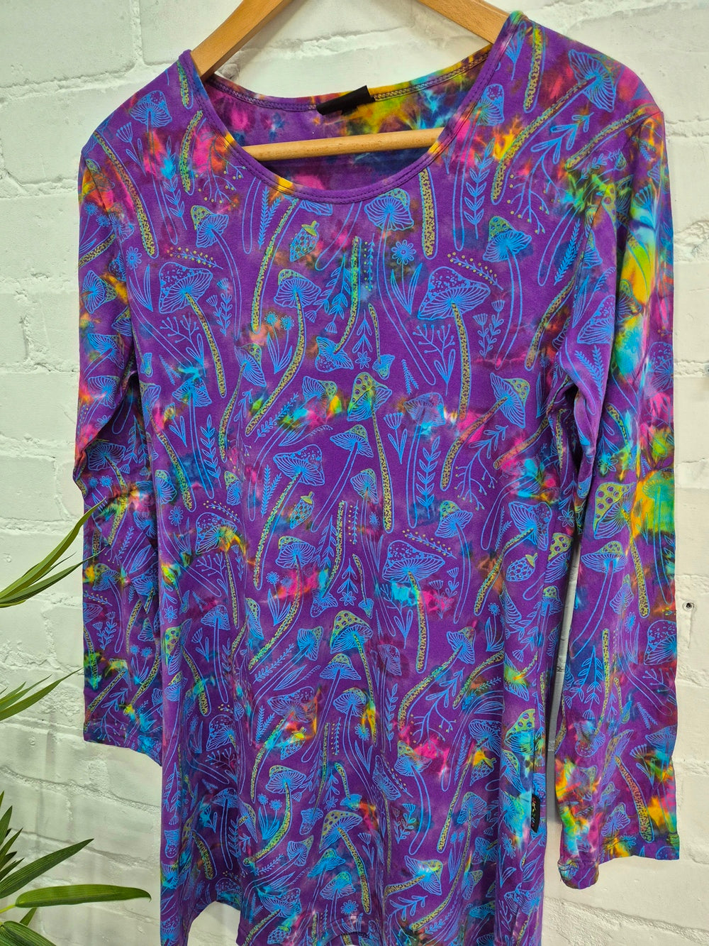 Mushroom Long Sleeve Short Dress