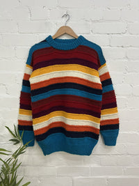 Multicoloured Stripe Wool Jumper
