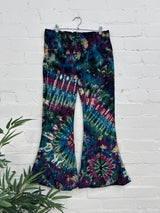 Cord Tie Dye Flare Trousers