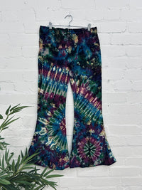 Cord Tie Dye Flare Trousers