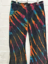 Cord Tie Dye Flare Trousers