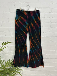 Cord Tie Dye Flare Trousers