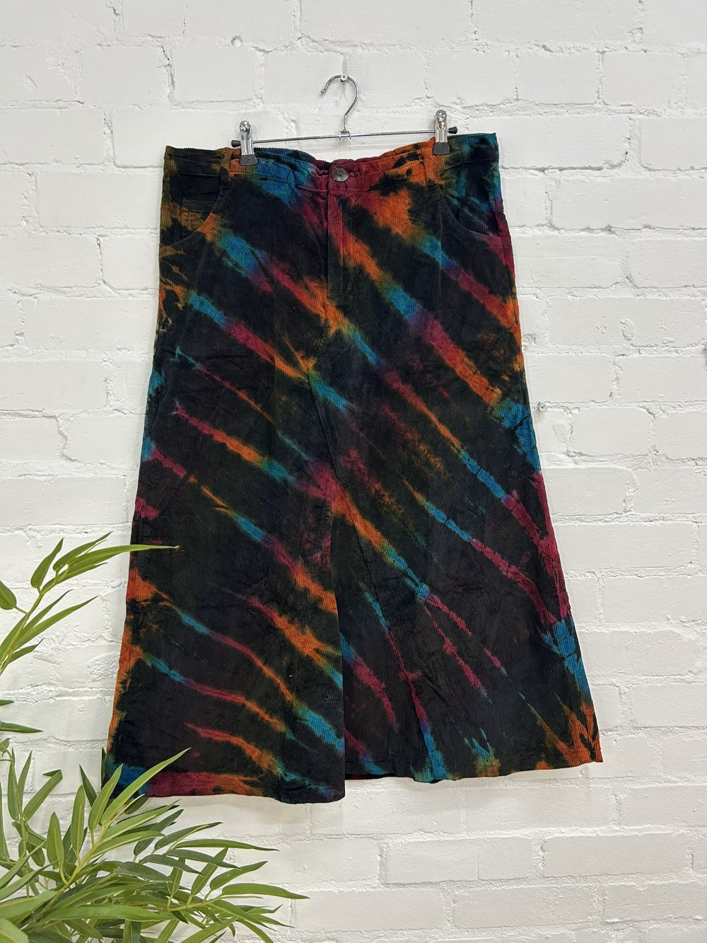 Cord Tie Dye Long Skirt