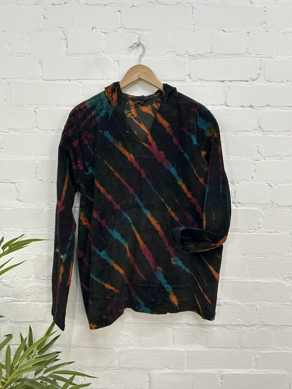 Cord Tie Dye Kangaroo Hoodie
