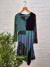 Panelled Long Dress
