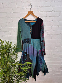 Panelled Long Dress