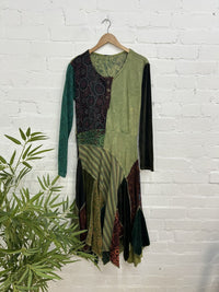 Panelled Long Dress