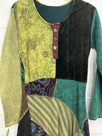 Panelled Long Dress