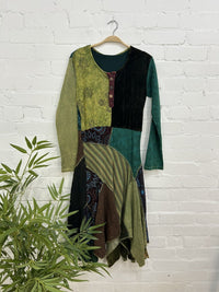 Panelled Long Dress