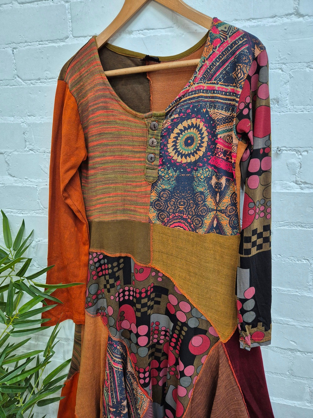 Panelled Long Dress