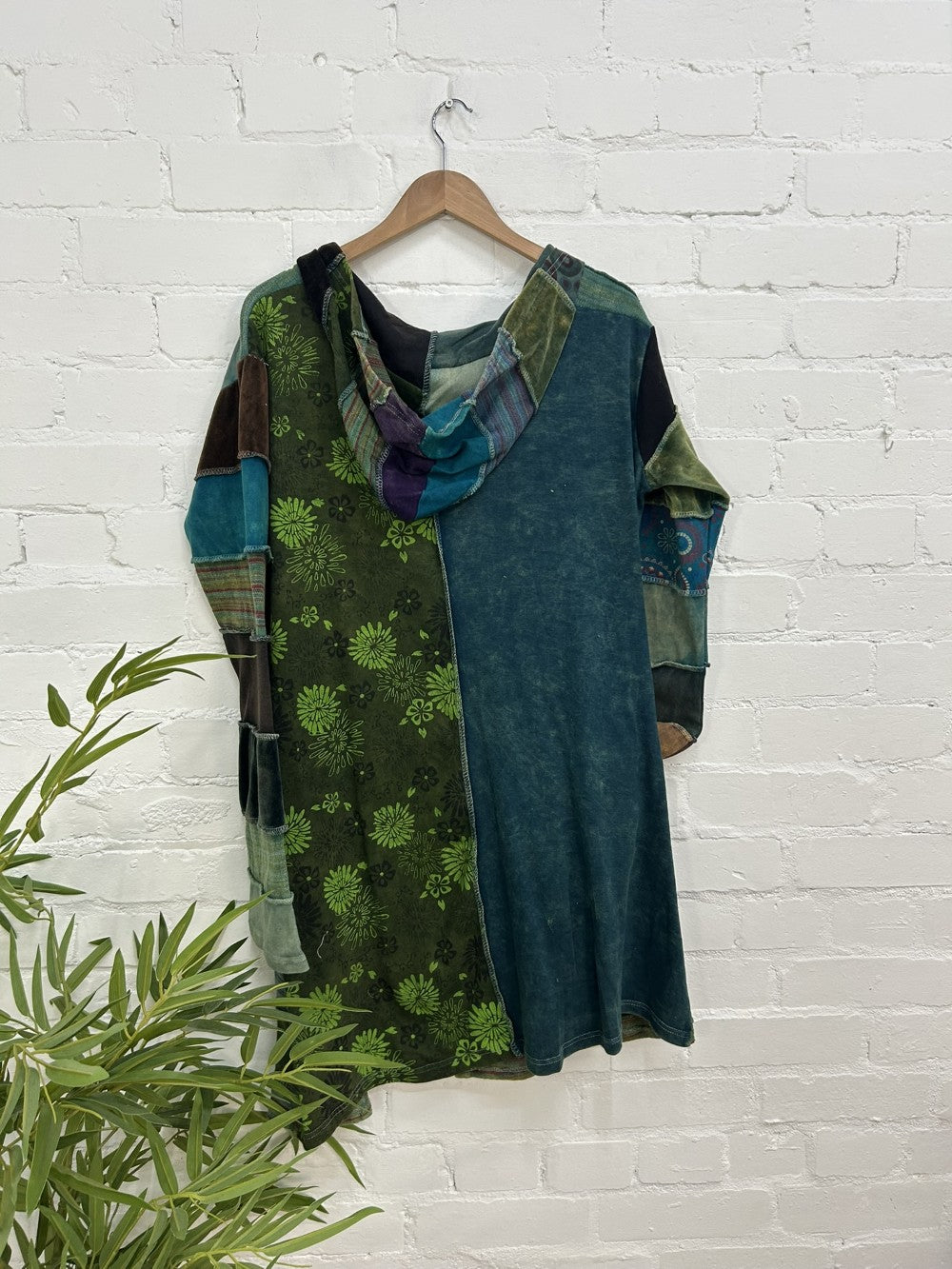 Panelled Spacedye Long Jacket