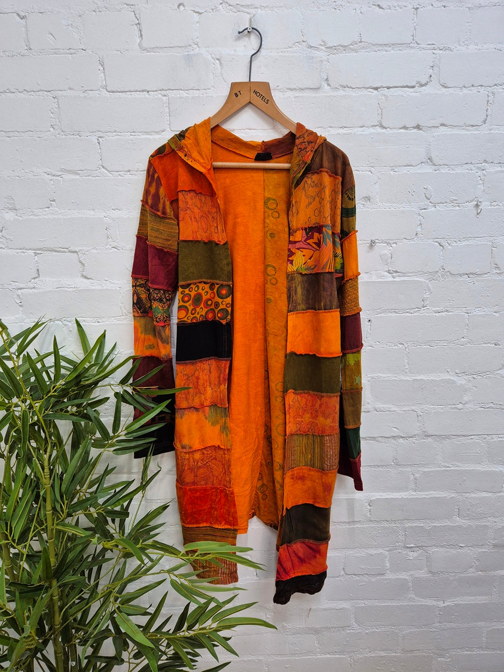 Panelled Spacedye Long Jacket