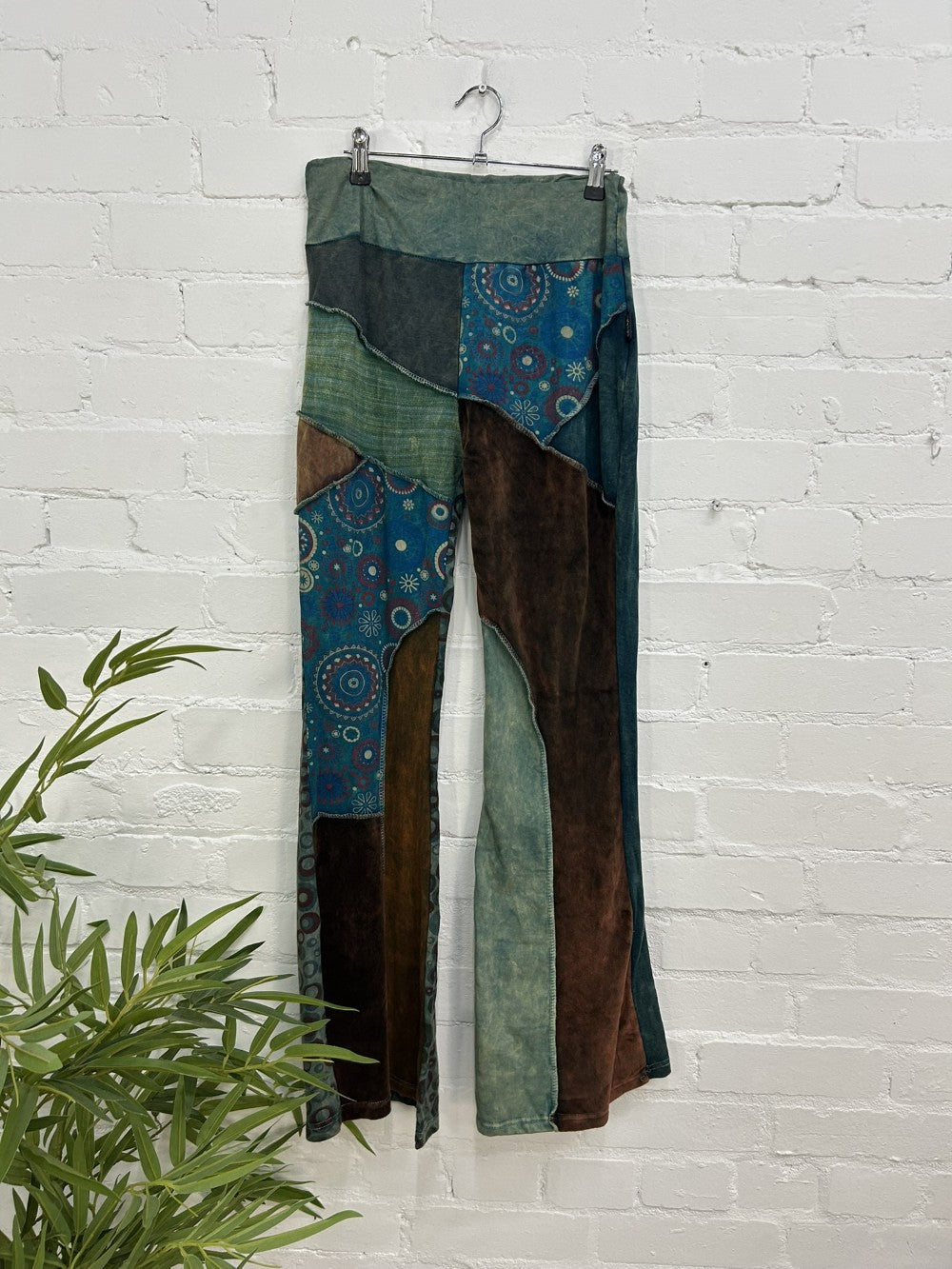 Panelled Flare Trousers