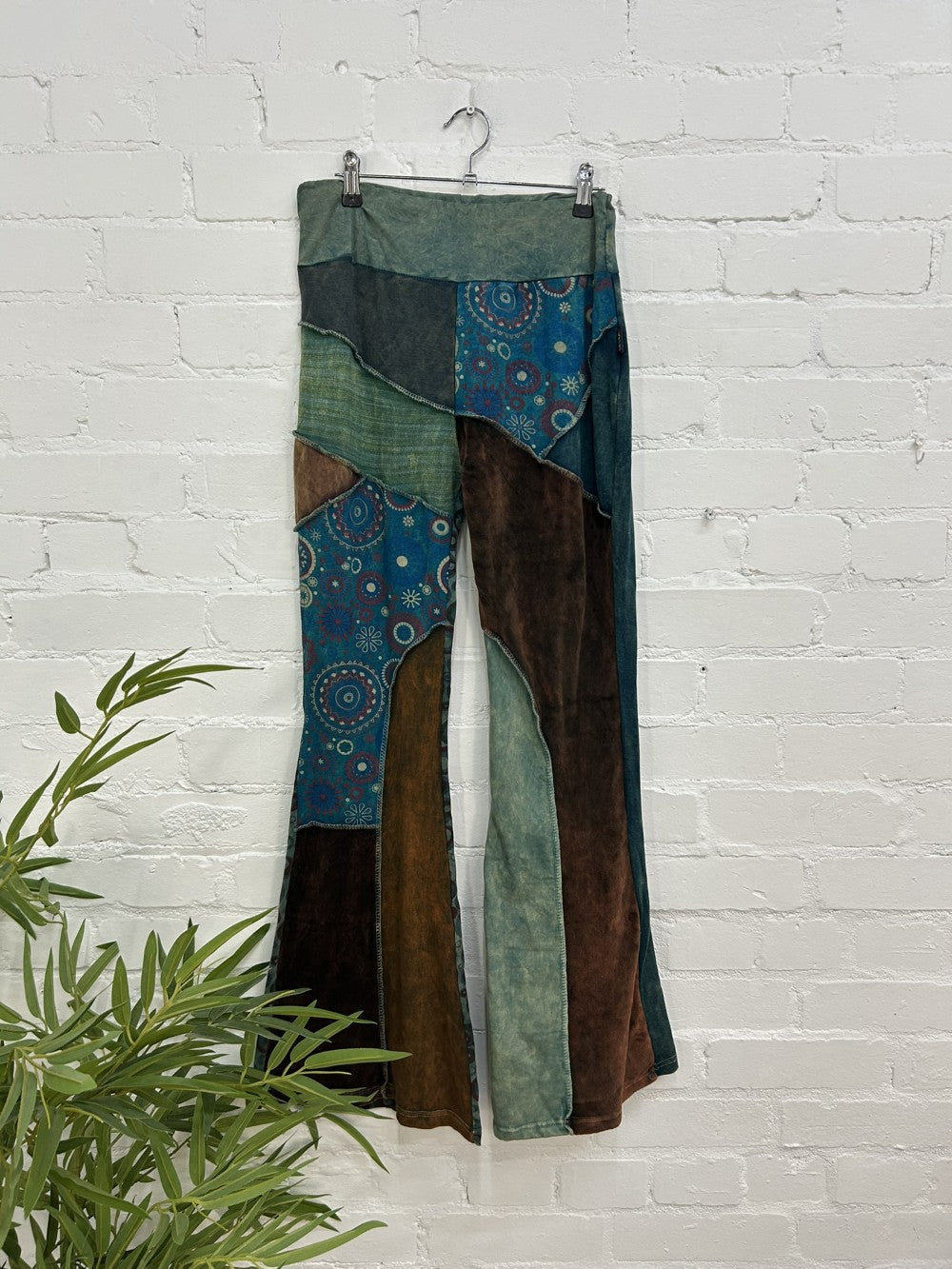 Panelled Flare Trousers