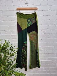 Panelled Flare Trousers