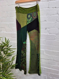 Panelled Flare Trousers